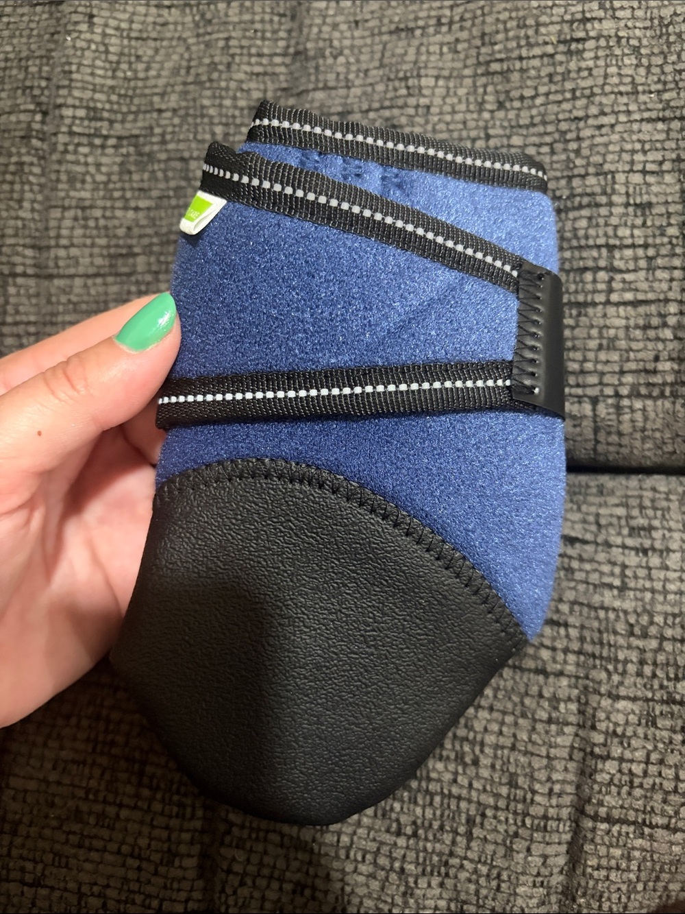Dog Blue Neoprene Shoe Bootie with Black Sole- healing recovery boot